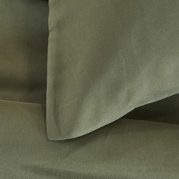 OHS Plain Duvet Cover Set, Woodland Green - Double - thumbnail 3