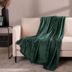 OHS Supersoft Throw, Green - 150 x 200cm - thumbnail 1
