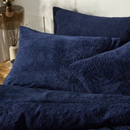OHS Teddy Fleece Pillowcases - Navy - thumbnail 1