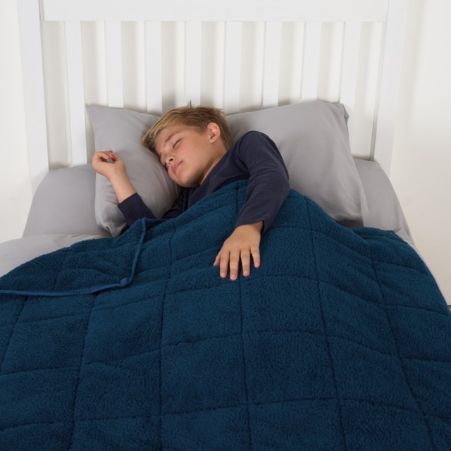 OHS Kids Teddy Fleece Weighted Blanket, Blue - 3kg - image 1