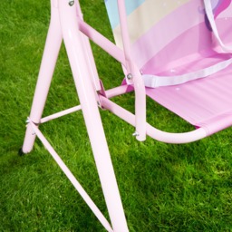 OHS Kids Unicorn Print Swing Bench with Canopy - Pink - thumbnail 5