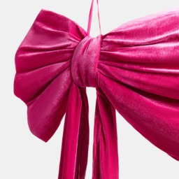 OHS Velvet Christmas Tree Bow - Hot Pink - thumbnail 2