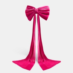 OHS Velvet Christmas Tree Bow - Hot Pink - thumbnail 1