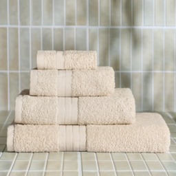OHS 100% Cotton Bath Sheet, Beige - 1PC - thumbnail 1