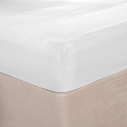 OHS Plain Dye Bed Fitted Sheet Soft Microfibre - White - Superking Size - thumbnail 2