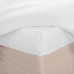 OHS Plain Dye Bed Fitted Sheet Soft Microfibre - White - Superking Size - thumbnail 3