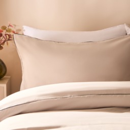 OHS Piped Edge Duvet Set, Stone/Black - Double - thumbnail 4