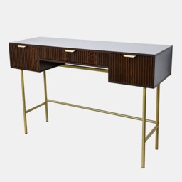 OHS Ribbed Dressing Table - Dark Wood - thumbnail 4