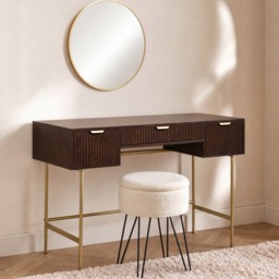 OHS Ribbed Dressing Table - Dark Wood - thumbnail 1