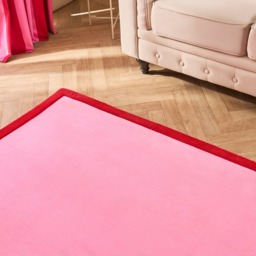 OHS Contrast Border Rug, Pink/Red - 160 x 230cm - thumbnail 2
