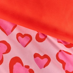 OHS Heart Leopard Print Duvet Cover Set, Pink - Double - thumbnail 4