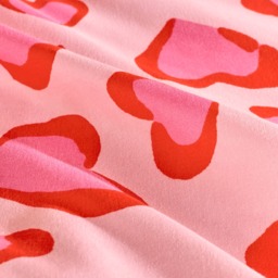 OHS Heart Leopard Print Duvet Cover Set, Pink - Double - thumbnail 5