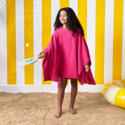 OHS Kids Poncho Towel - Pink - thumbnail 2