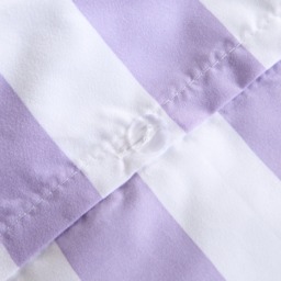 OHS Stripe Frill Duvet Cover Set, Lilac - Double - thumbnail 4
