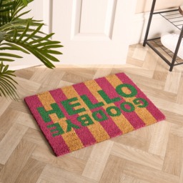 OHS Hello Goodbye Print Coir Mat - Multi - thumbnail 2