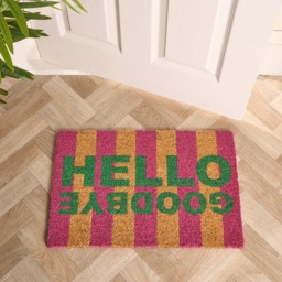 OHS Hello Goodbye Print Coir Mat - Multi - thumbnail 1