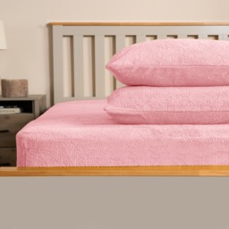 OHS Teddy Fitted Sheet, Pink - King - thumbnail 3