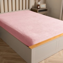 OHS Teddy Fitted Sheet, Pink - King - thumbnail 2