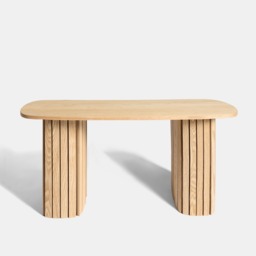 OHS Madison Ribbed Coffee Table - Light Wood - thumbnail 3
