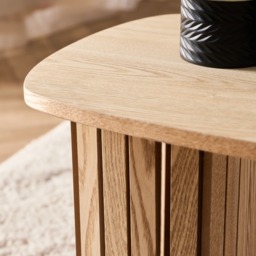 OHS Madison Ribbed Coffee Table - Light Wood - thumbnail 2