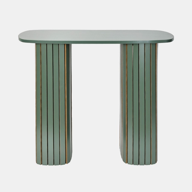 OHS Madison Ribbed Console Table - Woodland Green - image 1