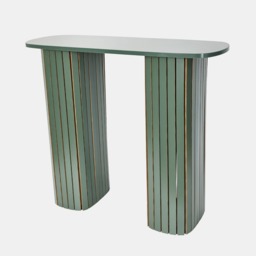 OHS Madison Ribbed Console Table - Woodland Green - thumbnail 3