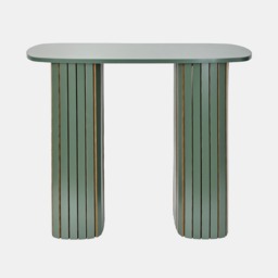 OHS Madison Ribbed Console Table - Woodland Green