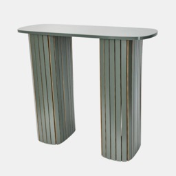 OHS Madison Ribbed Console Table - Woodland Green - thumbnail 4