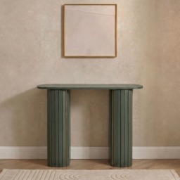 OHS Madison Ribbed Console Table - Woodland Green - thumbnail 1