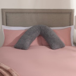 OHS Teddy V Shape Pillow - Grey - thumbnail 2