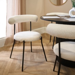OHS Boucle Dining Chair - Cream - thumbnail 2