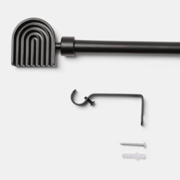 OHS 16mm Extendable Arches Curtain Pole, Black - 120-220cm - thumbnail 5