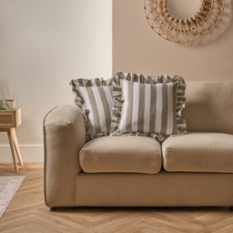 OHS Striped Frill Cushion Covers, 45 x 45cm - Sage - thumbnail 2