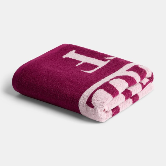 OHS 100% Cotton Take it Off Slogan Bath Towel, Pink/Burgundy - 1PC - image 1