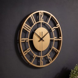 OHS Traditional Skeleton Wall Clock - Gold - thumbnail 2