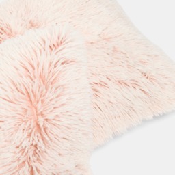 OHS Two Tone Fluffy Cushion Covers, Blush - 45 x 45cm - thumbnail 4