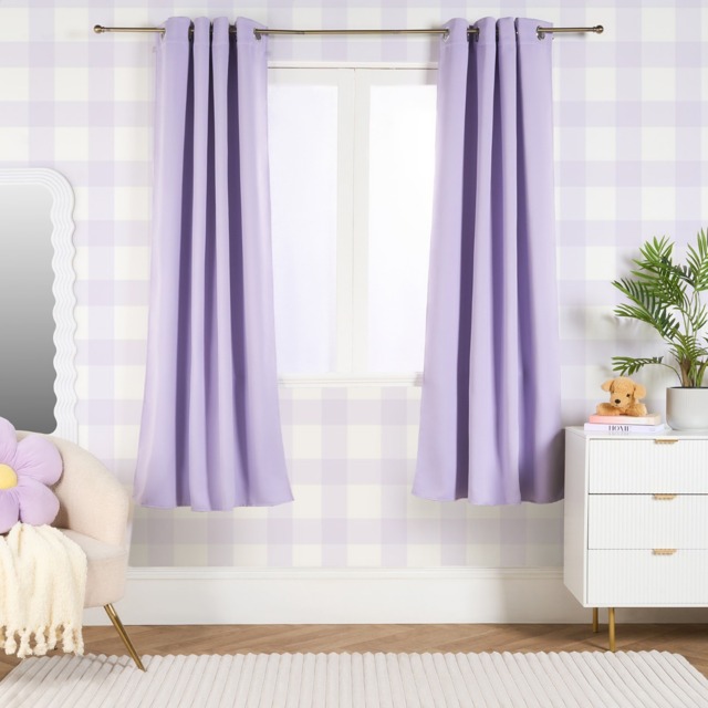 OHS Eyelet Blackout Curtains - Lilac 66 x 72in - image 1