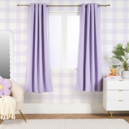 OHS Eyelet Blackout Curtains - Lilac 66 x 72in - thumbnail 1