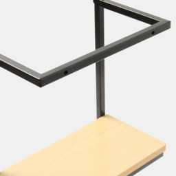 OHS Wall Mounted Towel Holder - Black/Light Wood - thumbnail 5