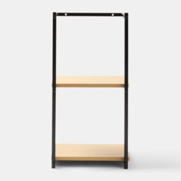 OHS Wall Mounted Towel Holder - Black/Light Wood - thumbnail 2