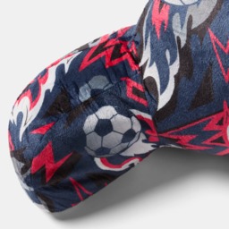 OHS Kids Flaming Football Print Cuddle Cushion - Navy - thumbnail 4