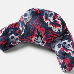 OHS Kids Flaming Football Print Cuddle Cushion - Navy - thumbnail 3