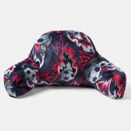 OHS Kids Flaming Football Print Cuddle Cushion - Navy - thumbnail 2