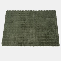 OHS Faux Fur Bubble Rug, Sage - 120 x 170cm - thumbnail 4