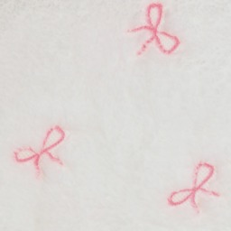 OHS Bow Embossed Fleece Throw - White/Pink - thumbnail 5