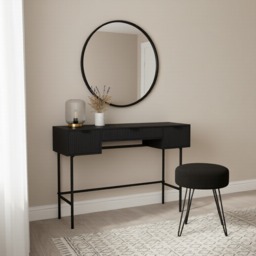 OHS Ribbed Dressing Table - Black - thumbnail 2