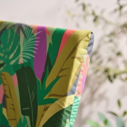 OHS Indoor/Outdoor Palm Print Seat Pad with Back, Green - 2 Pack - thumbnail 3
