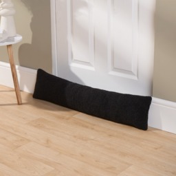 OHS Bouclé Draught Excluder - Black - thumbnail 2