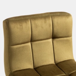 OHS Set of 2 Adjustable Velvet Bar Stools - Olive/Gold - thumbnail 4
