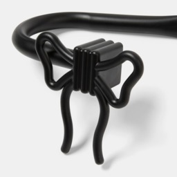 OHS 2 Pack Bow Curtain Rod Tie Backs - Black - thumbnail 4